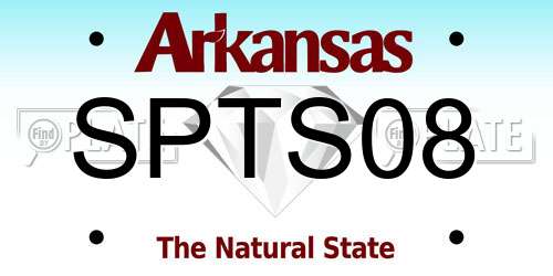SPTS08 Arkansas License Plate