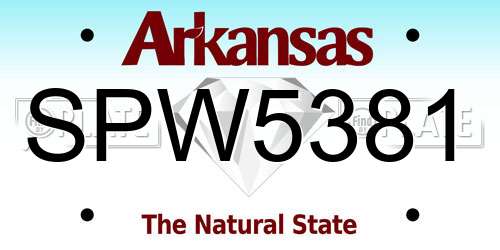 SPW5381 Arkansas License Plate