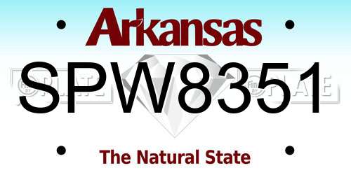 SPW8351 Arkansas License Plate