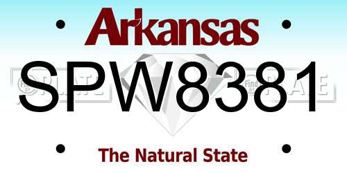 SPW8381 Arkansas License Plate