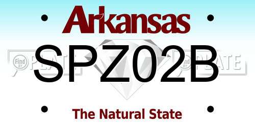 SPZ02B Arkansas License Plate