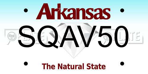 SQAV50 Arkansas License Plate