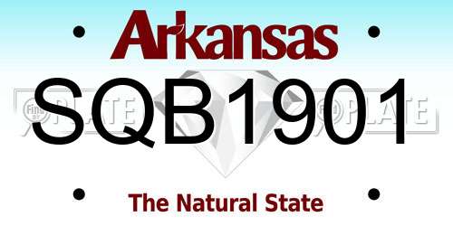 SQB1901 Arkansas License Plate