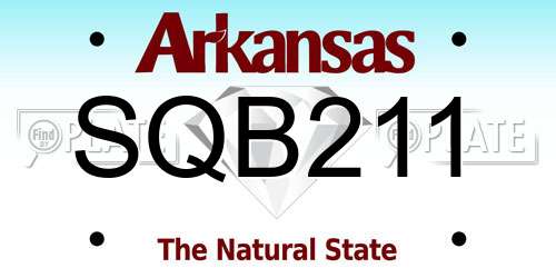 SQB211 Arkansas License Plate