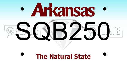 SQB250 Arkansas License Plate