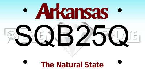 SQB25Q Arkansas License Plate