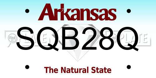 SQB28Q Arkansas License Plate