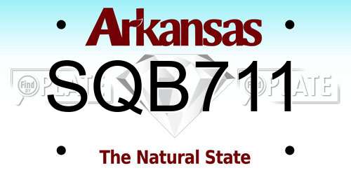 SQB711 Arkansas License Plate