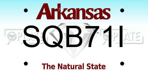 SQB71I Arkansas License Plate
