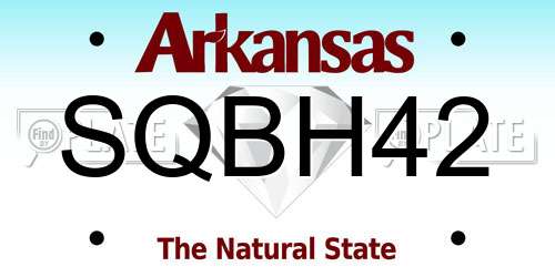 SQBH42 Arkansas License Plate