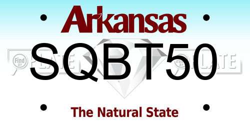 SQBT50 Arkansas License Plate