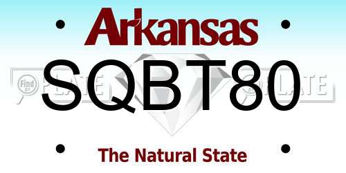 SQBT80 Arkansas License Plate