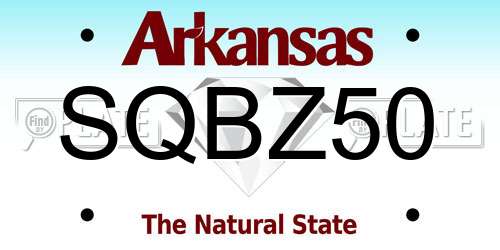 SQBZ50 Arkansas License Plate