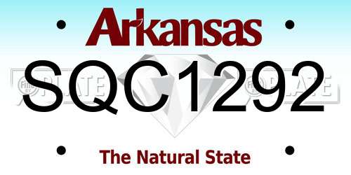 SQC1292 Arkansas License Plate