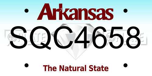 SQC4658 Arkansas License Plate