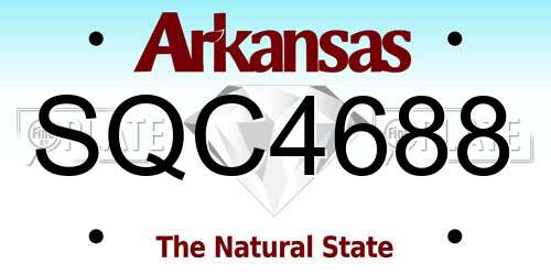 SQC4688 Arkansas License Plate