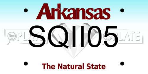 SQII05 Arkansas License Plate