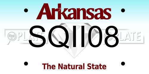 SQII08 Arkansas License Plate