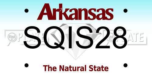 SQIS28 Arkansas License Plate