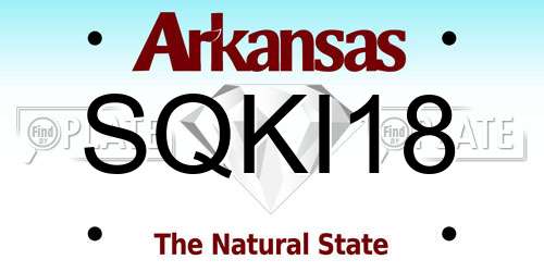 SQKI18 Arkansas License Plate