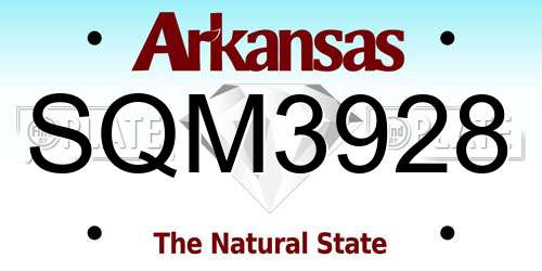 SQM3928 Arkansas License Plate