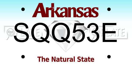 SQQ53E Arkansas License Plate
