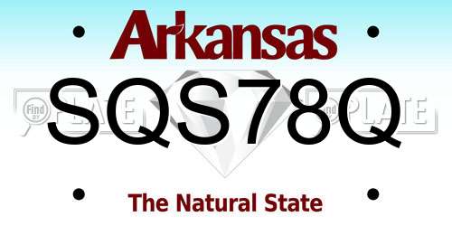 SQS78Q Arkansas License Plate