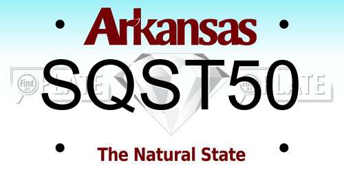 SQST50 Arkansas License Plate