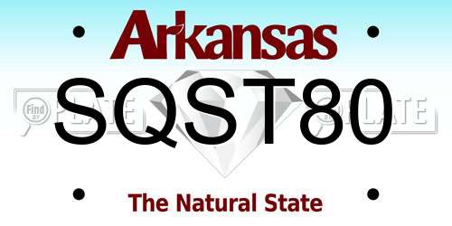 SQST80 Arkansas License Plate