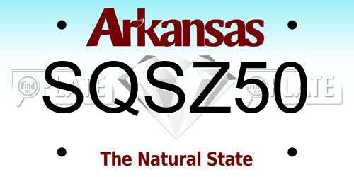 SQSZ50 Arkansas License Plate