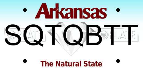 SQTQBTT Arkansas License Plate