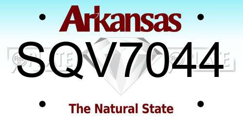 SQV7044 Arkansas License Plate