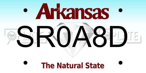 SR0A8D Arkansas License Plate