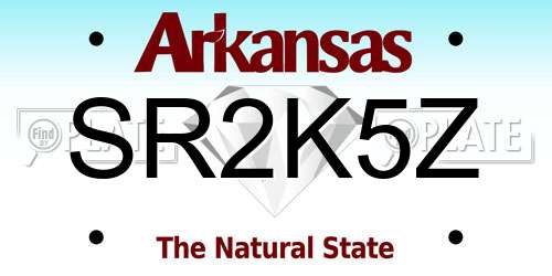 SR2K5Z Arkansas License Plate