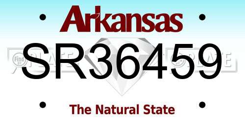 SR36459 Arkansas License Plate