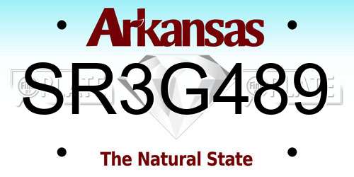 SR3G489 Arkansas License Plate
