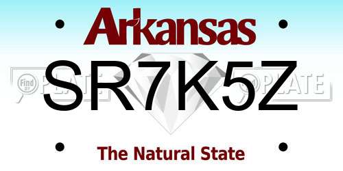 SR7K5Z Arkansas License Plate