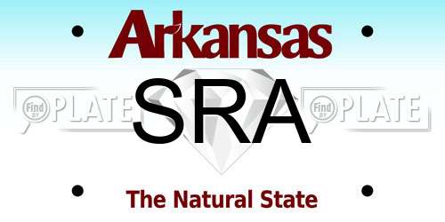 SRA Arkansas License Plate