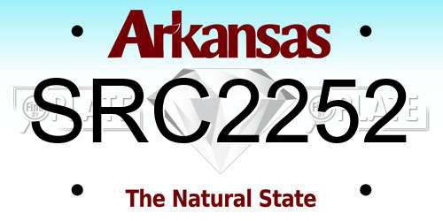 SRC2252 Arkansas License Plate