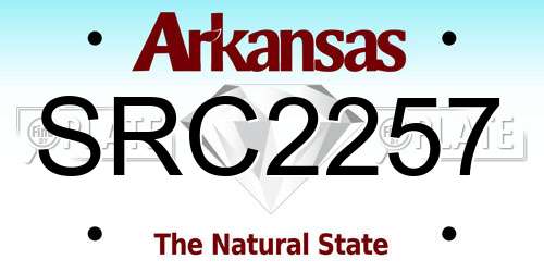 SRC2257 Arkansas License Plate