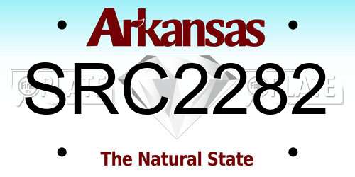 SRC2282 Arkansas License Plate