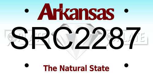 SRC2287 Arkansas License Plate
