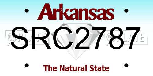 SRC2787 Arkansas License Plate