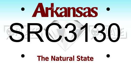 SRC3130 Arkansas License Plate