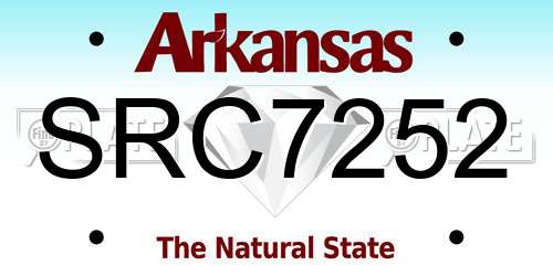 SRC7252 Arkansas License Plate