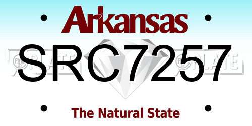 SRC7257 Arkansas License Plate