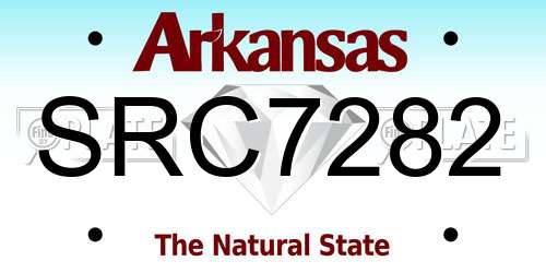 SRC7282 Arkansas License Plate