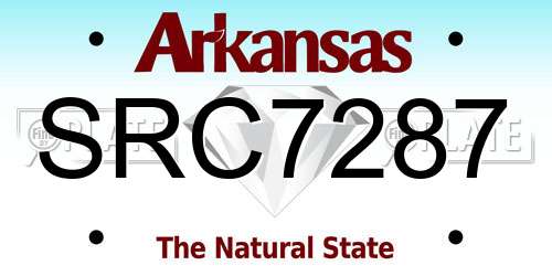 SRC7287 Arkansas License Plate