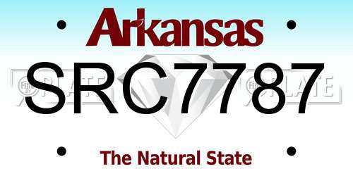 SRC7787 Arkansas License Plate