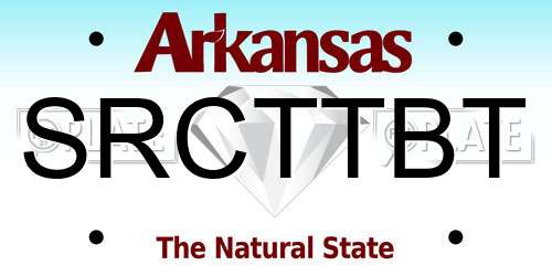 SRCTTBT Arkansas License Plate